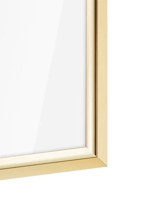 Set Of 3 Posters Mint Marble Real Gold + 3 Gold Metallic Frames 50x70cm